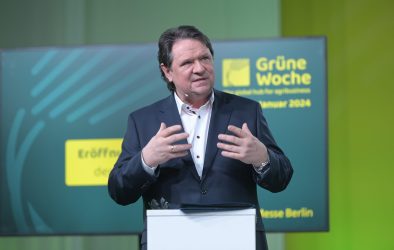 Eröffnungspressekonferenz zur Grünen Woche 2024 (mit Live-Streaming) 
Es spricht: Christoph Minhoff, Hauptgeschäftsführer der Bundesvereinigung der Deutschen Ernährungsindustrie (BVE) *** Local Caption *** Opening press conference Grüne Woche 2024 (with Live-Stream) 
Speaker: Christoph Minhoff, Managing Director of the Federation of German Food and Drink Industries (BVE)